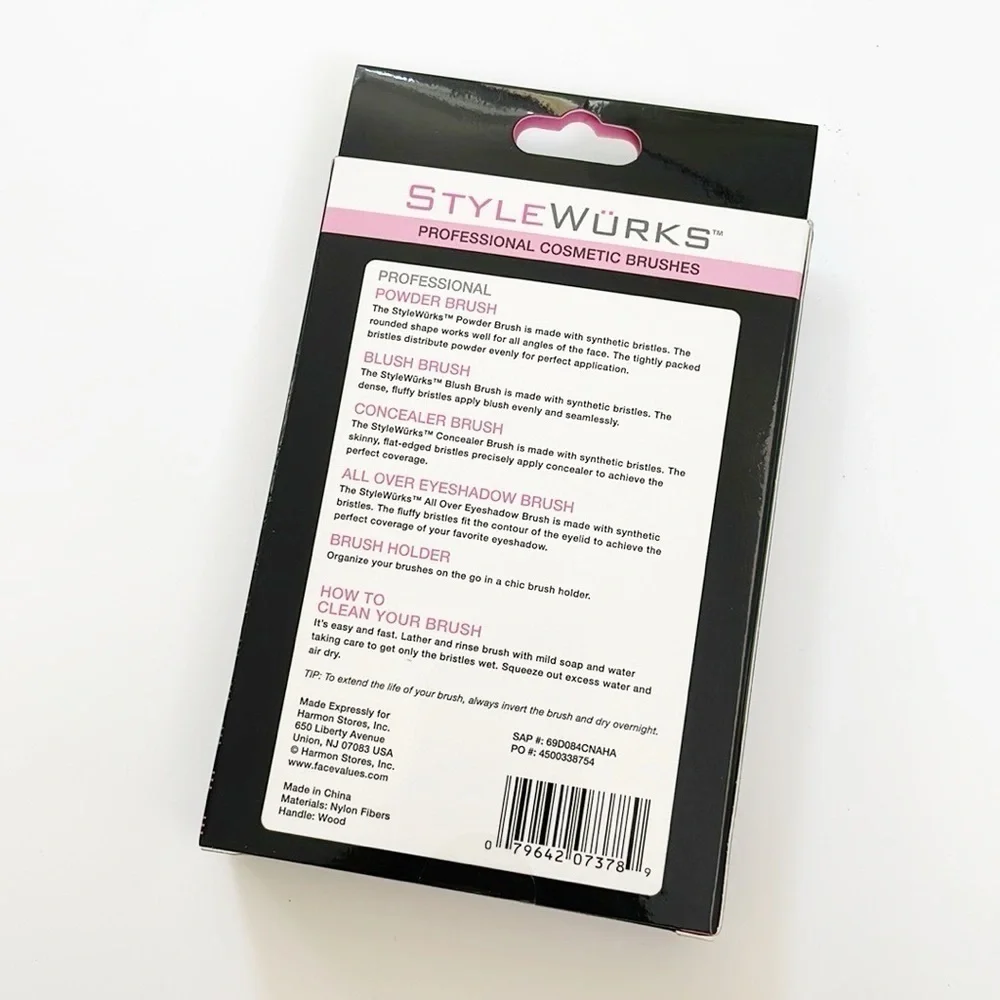 NEW Style Wurks 5 piece travel brush set